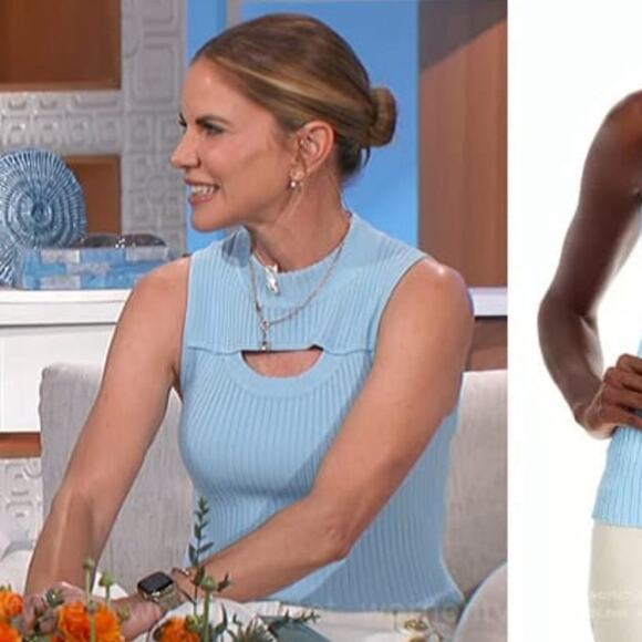 Rebecca Taylor Cutout Rib Knit Sweater Tank Top - Picture 8 of 8